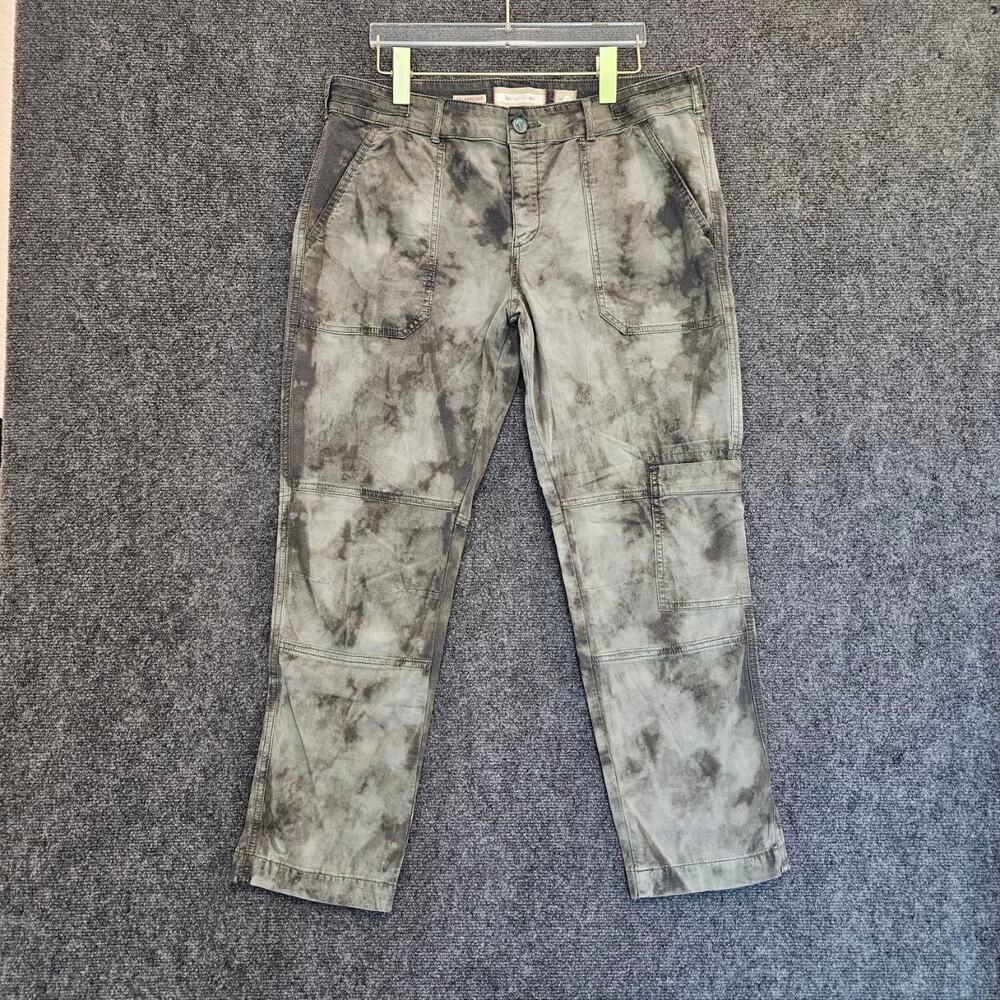 HEI HEI The Wanderer Cargo Pants Size 31 Green Tie Dye Utility Cropped Ankle
